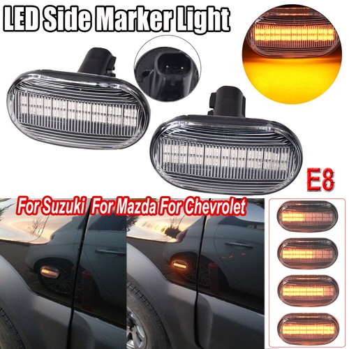Clear LED Dynamic Side Marker Light Indicator For Chevrolet Cruze Suzuki Jimny