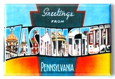 Greetings from Washington Pennsylvania FRIDGE MAGNET travel souvenir "style B"