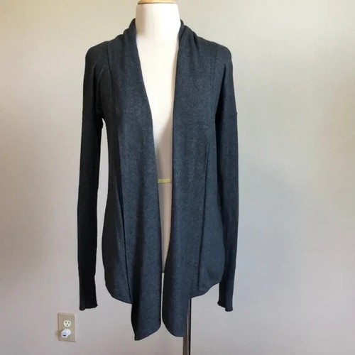 EXPRESS Womens Small Charcoal Grey Lightweight Open Cardigan Cashmere Blend Cozy