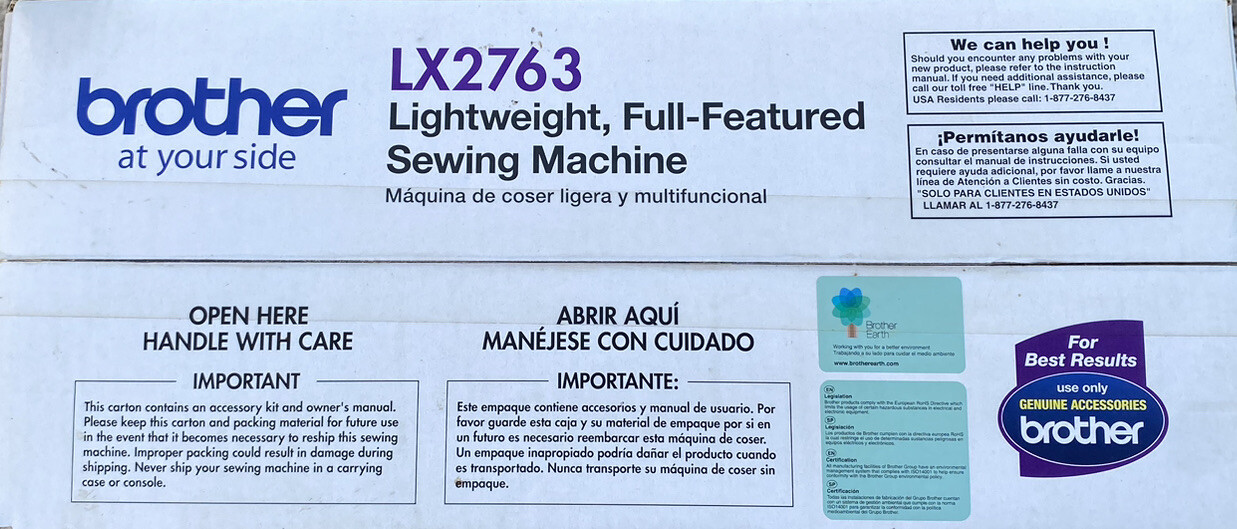 Machine à coudre pleine grandeur Brother LX2763 27Point (LX2763