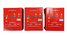 Christmas Lights 3 Boxes Wondershop 100 Bulbs White Mini Lights Green Wire 24'8"