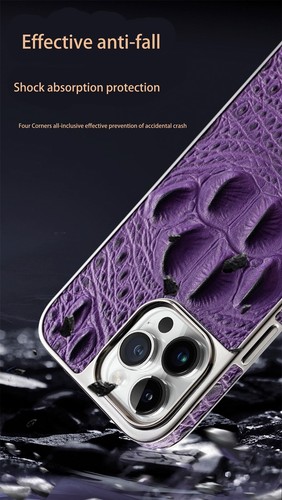 Superior Quality Waterproof Crocodile Pattern Case for iphone 16 Pro Max Phone - Picture 6 of 13