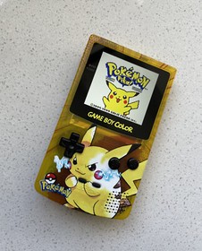 Nintendo Gameboy Color Colour Game Boy BACKLIT IPS Q5 V2 GBC 🔹Pikachu Pok&eacute;mon🔹
