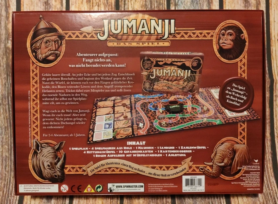 Jumanji Das Brettspiel deutsch ab 5 Jahren, 2 bis 4 Spieler NEU in OVP - Bild 2 von 3