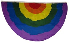 3x5 Rainbow Gay Pride Bunting FLAG 5X3 Nylon Poly 100D Flag Grommets