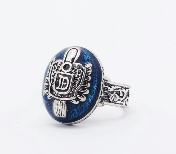The Vampire Diaries, Damon Salvatore, crest, lapislázuli plata antigua, anillo de luz diurna - Imagen 3 de 3