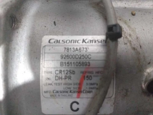 7813A673 Compresor Aire Acondicionado para MITSUBISHI L200 (KK0/KL0) 100430 - Imagen 2 de 3