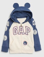 New Baby Gap Logo Boys Mickey Mouse Sweatshirt Top 2T Disney 3D Ears Hoodie