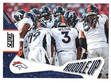 RUSSELL WILSON, EDMUNDS, TURNER, & TEAM Broncos 2022 Score HUDDLE UP INSERT Card
