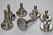GERÄNDELTE DAUMENSCHRAUBEN EDELSTAHL HANDGRIFF KNOPFBOLZEN M4 HOHER TYP SILBER