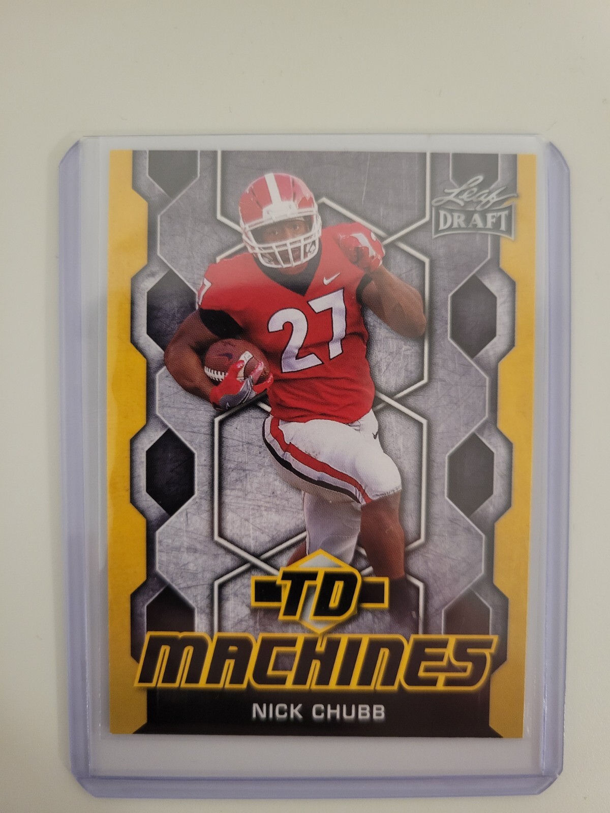 Nick Chubb Leaf Draft TD Machines #TD14 Gold