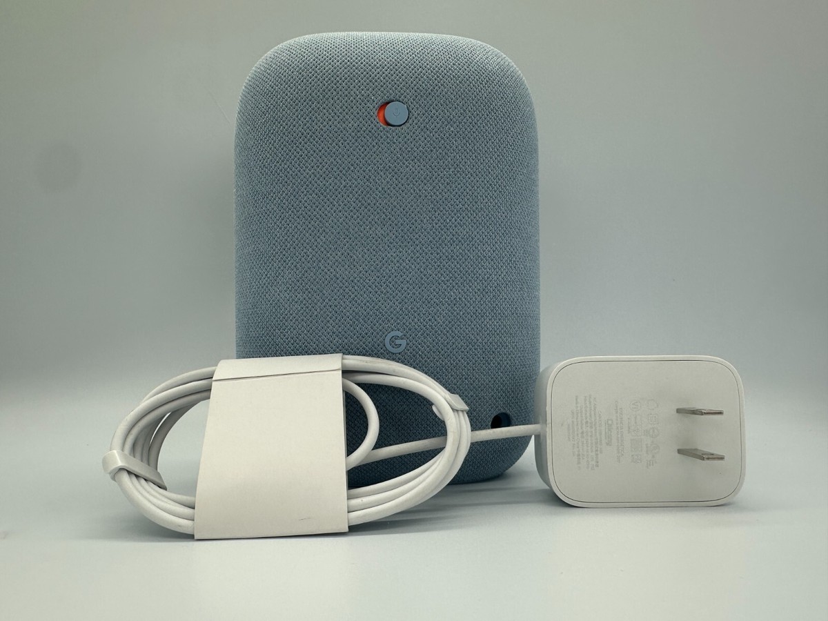 Google Nest Audio Blue Wireless Bluetooth Wi-Fi Smart Speaker with