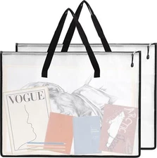 2 Pack 19x25 Inches Art Portfolio Case, Portfolio Folder for Artwork, Posters...