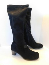 BARE TRAPS LADIES BLACK SUEDE KNEE HIGH BOOTS SIZE 10 M