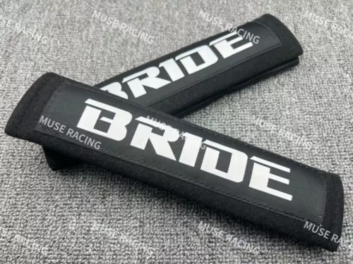 JDM BRIDE BLACK SEATBELT COVER COTTON COMFORT HARNESS SHOULDER SEAT BELT PAD - Bild 2 von 4