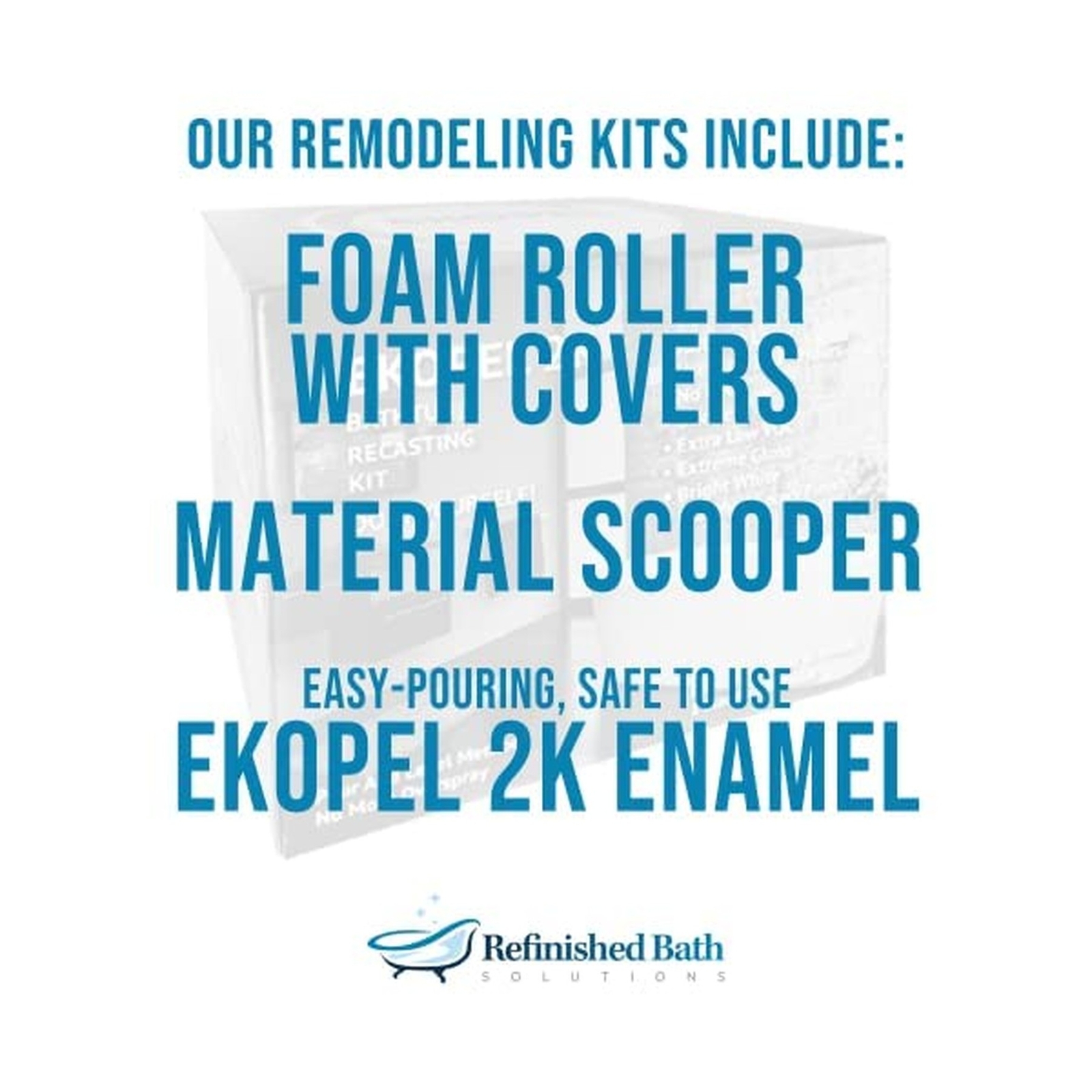 Ekopel 2K Bathtub Refinishing Kit Odorless DIY Sink and Tub Reglazing