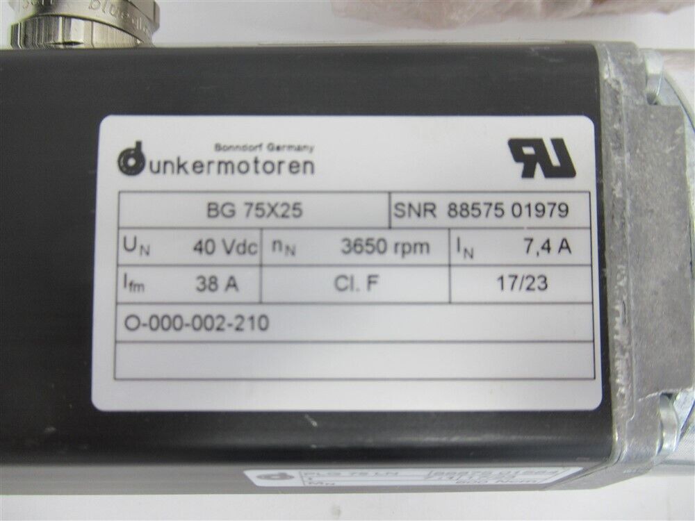 Dunkermotoren BG 75X25, 40 VDC, 7.4 A, 3650 RPM DC Motor | eBay Dunkermotoren BG 75X25, 40 VDC, 7.4 A, 3650 RPM DC Motor | eBay