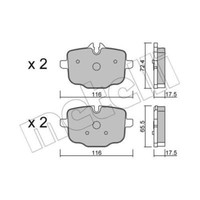 Metelli BremsbeläGe Bremsbelegsatz Hinten FüR BMW 5Er Touring