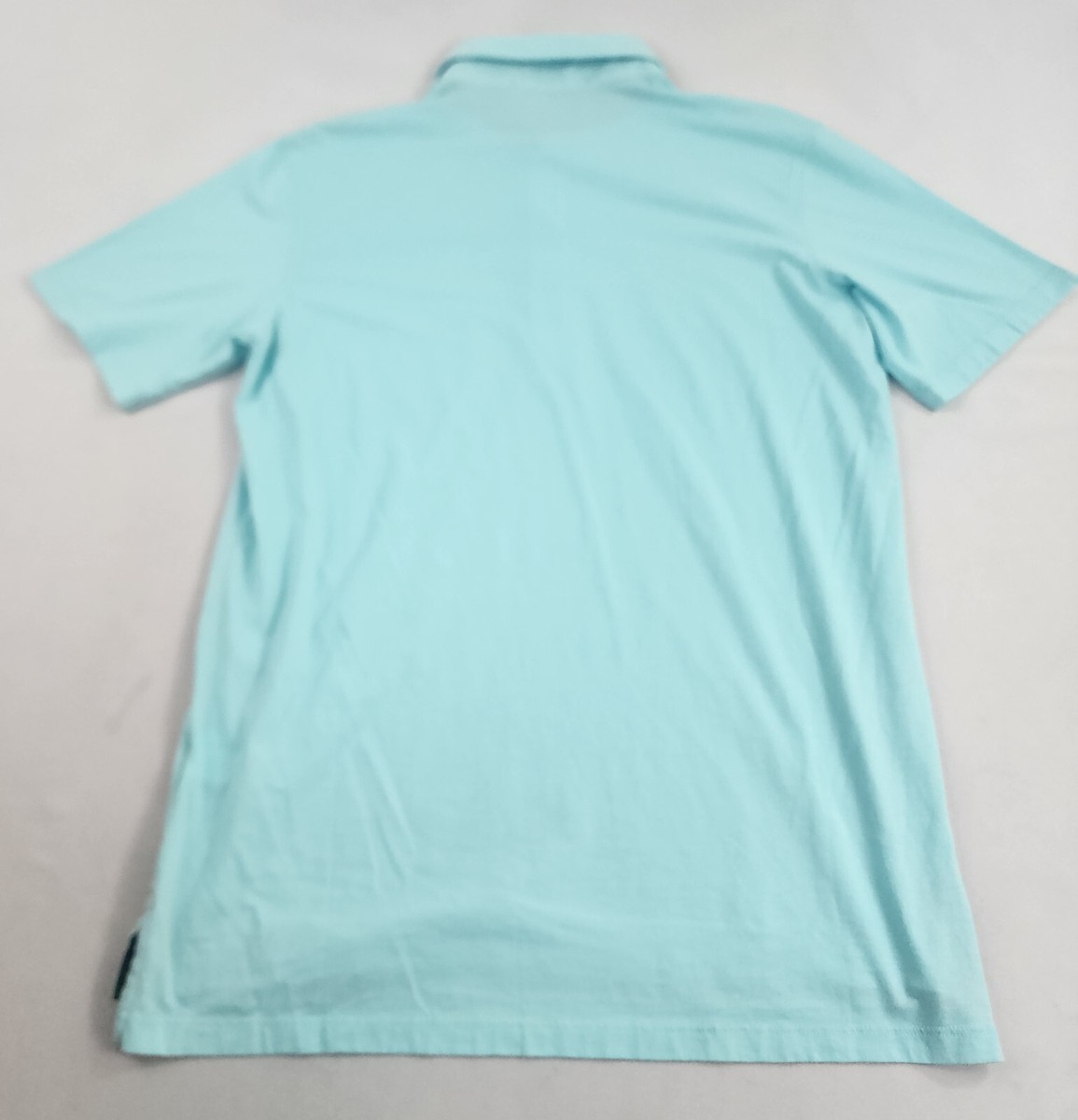 GREYSON 水色模様 ポロシャツ S Greyson polo shirt S Small pocket light blue cotton 4