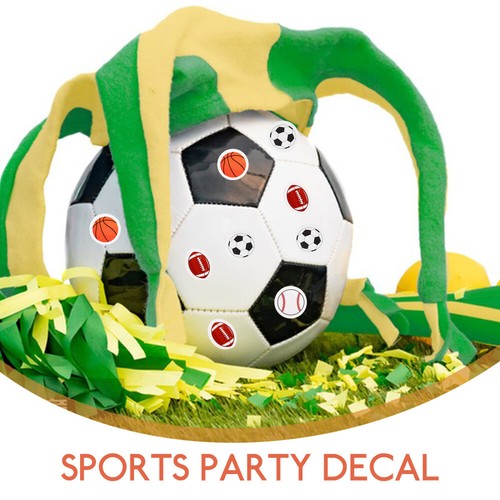 20 Sheets Stickers Basketball Decorations Small Football - Afbeelding 9 van 12