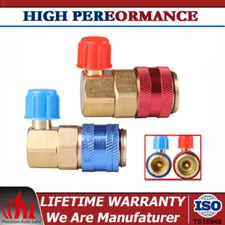 High Low Manifold Gauge Adapter Conversion Quick Coupler Car Connector A/C
