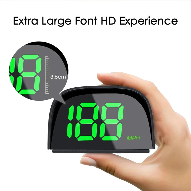 Universal Car Electronics HUD Head Up Display Speedometer Green Big Font Digital - Image 4 of 4