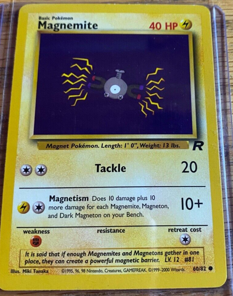 Pokémon TCG Magnemite Team Rocket 60 Regular Unlimited Common Near Mint