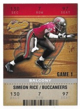 SIMEON RICE 2003 Fleer Authentix Football Balcony # 64 Bucs 222 / 250 NM - MT