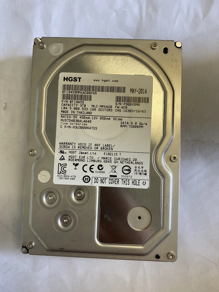 HGST HUS724030ALA640 Ultrastar 3TB 7.2K 3.5" SATA 64MB Buffer 6GB/s HDD 0F19455 - Image 2 of 2