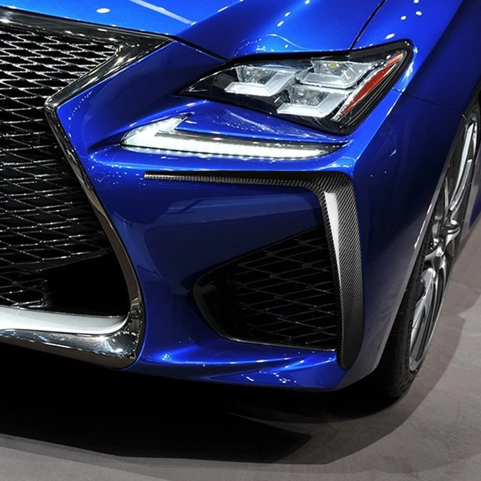 Cubierta de parachoques delantero de fibra de carbono seco para Lexus RC F 2015-18 Foto 3 de 4