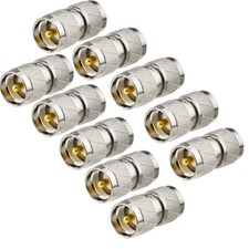 10 x VHF UHF PL-259 Plug Male to PL-259 Plug Male Coaxial Connector Adapter
