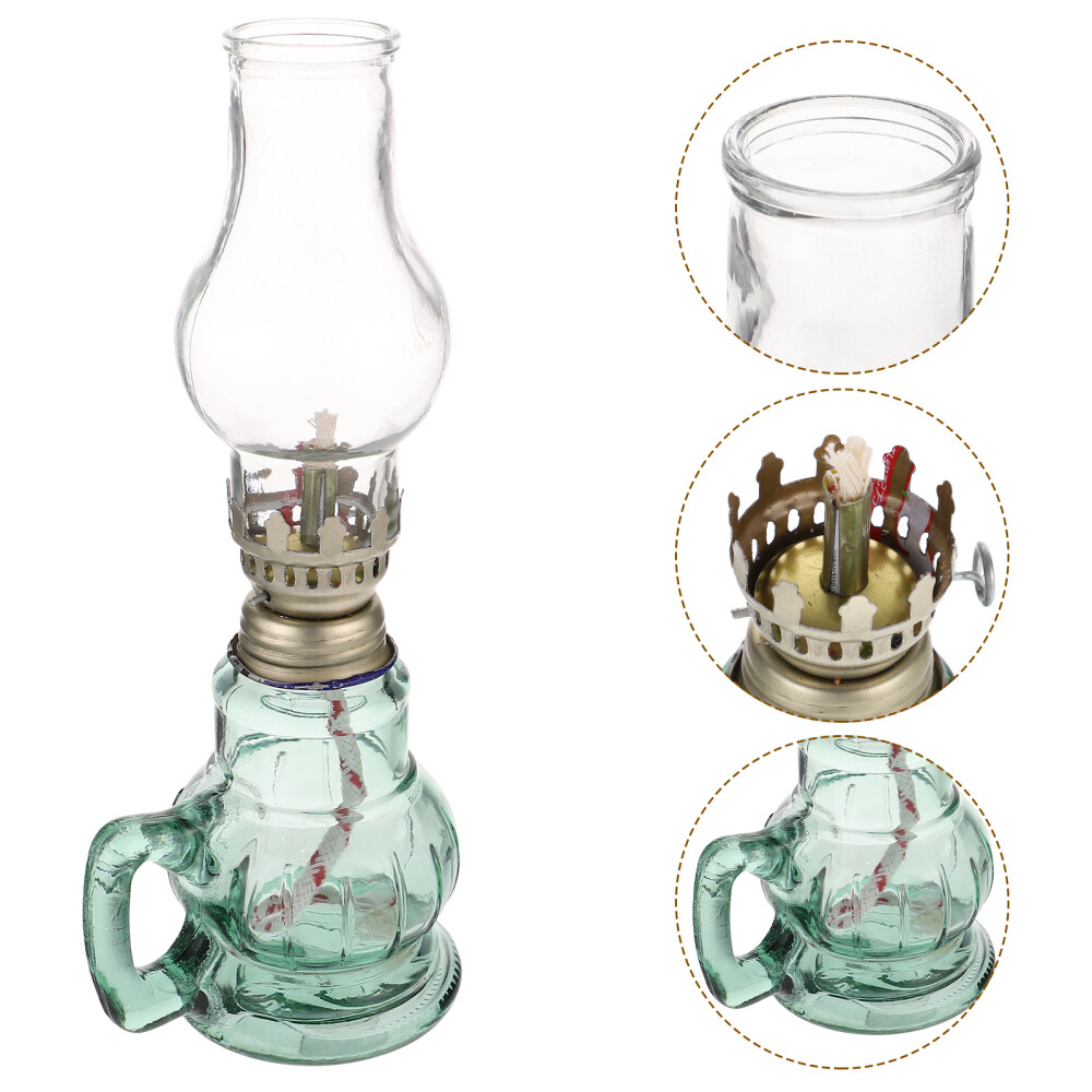 Oil Lamps for Indoor Use Vintage Nightstand Kerosene Ignite Wick Windproof