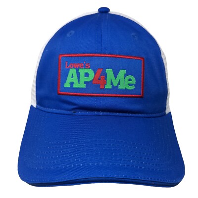 Lowe's AP4ME Snapback Mesh Back Trucker Hat Blue One Size Embroidered ...