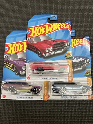 Hot Wheels HW Wagons '70 Chevelle SS Wagon Kroger Exclusive Edition Variant Set