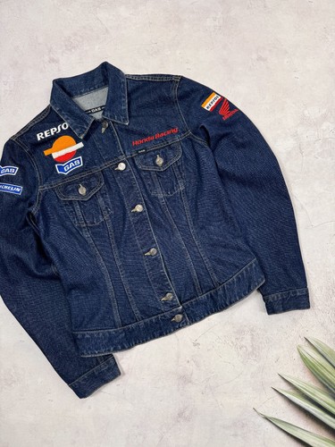 Gas Denim Jacket Honda Repsol Racing Michelin Womens Ladies size M- L - Picture 5 of 24