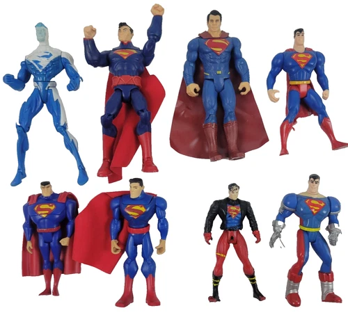 Lot of 8 Superman Action Figures The Animated Series, Dawn of Justice, Unlimited
