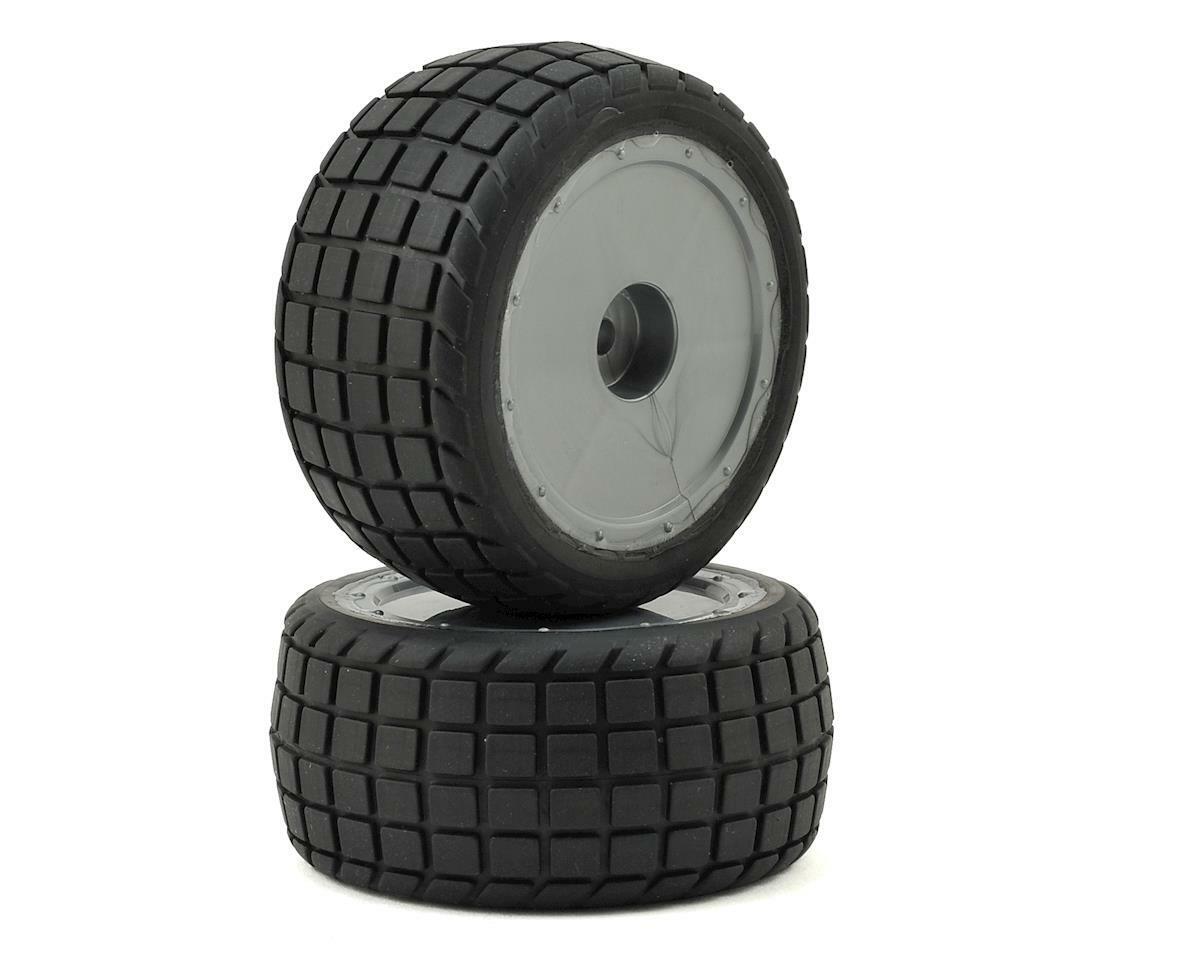 Custom Works Sticker 2 Pre-Mounted Dirt Oval Rear Tires (2)
