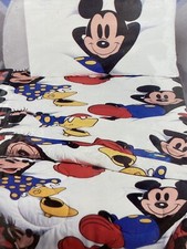 Vintage Mickey Minnie Mouse Wamsutta "Caught Napping" 3 Piece Twin Sheet Set New