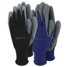 Town And Country Mens Suregrip Twin Pack Gloves Black Blue Sure Grip