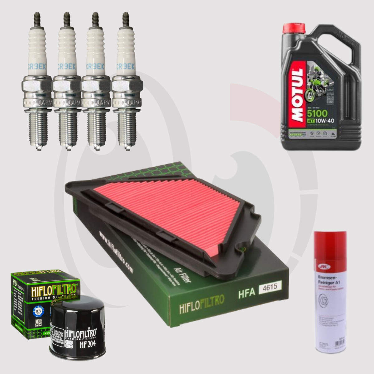 Kit Entretien Moto Yamaha XJ6 de 2009 à 2016 avec Huile Motul 5100 10w40 4L