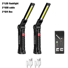 Rechargeable LED COB Work Light Mechanic Flashlight Lamp Magnetic Base Bright