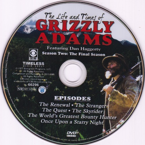 Replacement The Life and Time of Grizzly Adams (DVD DISC ONLY) Season Two Disc - Bild 5 von 5