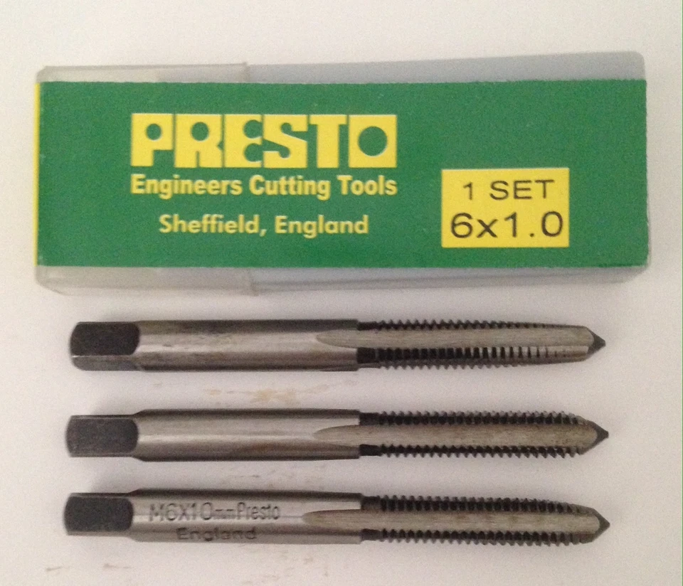Presto M6 X 1.00 mm Threading (3 Taps) Set