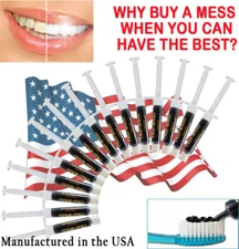 100% ORGANIC COCONUT ACTIVATED CHARCOAL NATURAL TEETH WHITENING GEL USA MADE !