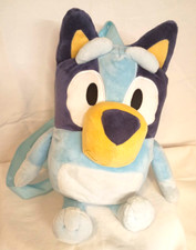Bluey Mini Plush Backpack Blue Polyester Zip Closure Adjustable Straps