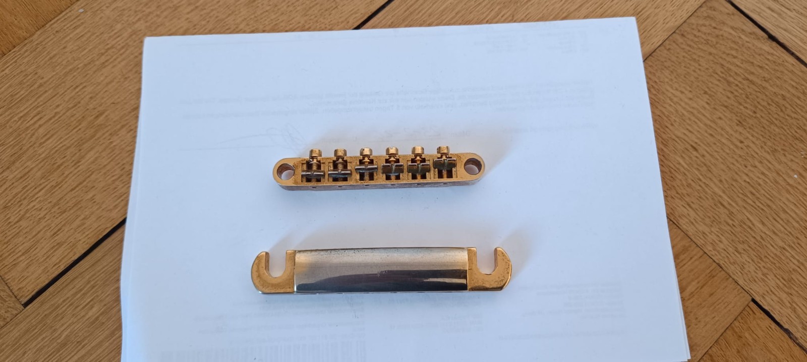 1970 Vintage relic Matsumoku stop tailpiece und abr-1 bridge gold japan