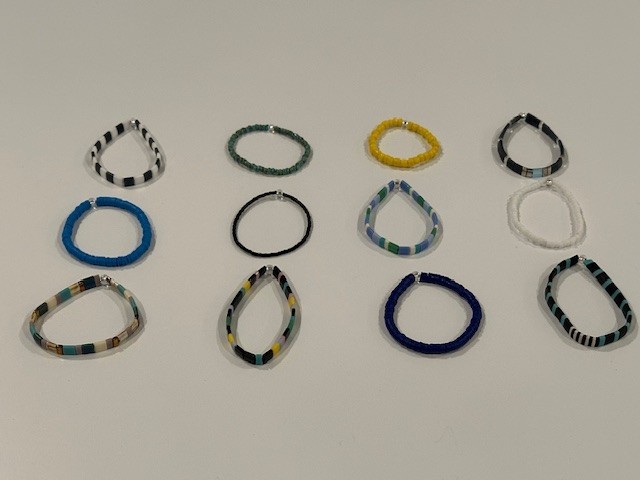 WHOLESALE Lot of 12 New Child Stretch Bracelets-Tila, Seed, Heishi-1.6"