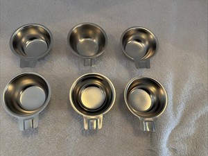 6 Vintage Stainless Steel Replacement Egg Poacher Cups Saladmaster Revere + More