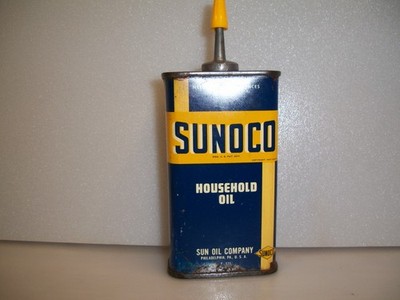 SUN SUNOCO HOUSEHOLD OIL Machine Handy Oiler Can Lead Spout TIN VINTAGE EMPTY