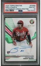 2024 Topps Pristine Noelvi Marte Green Refractor Auto /150 PSA 10 GEM #PA-NM RC